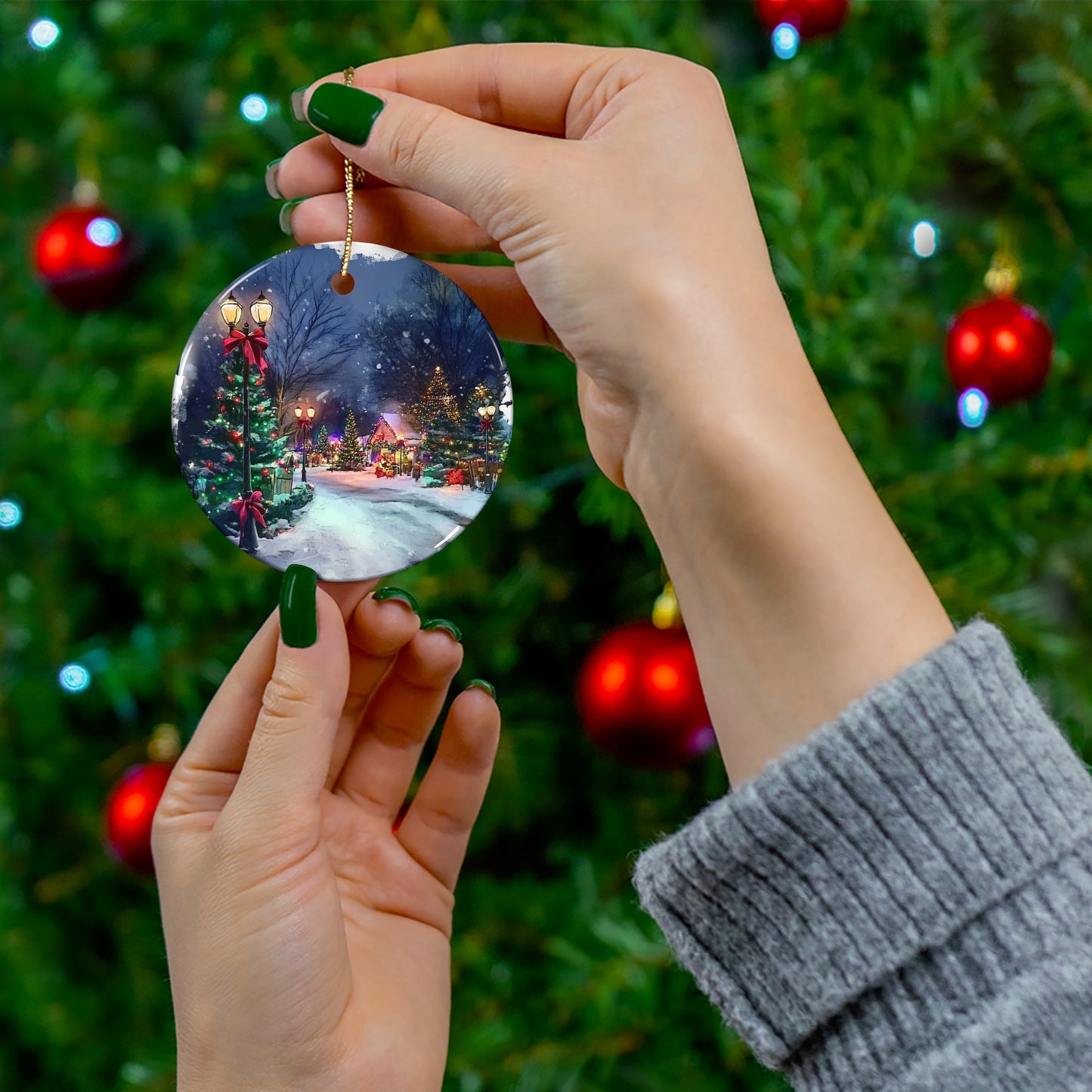 4 shapes - Christmas Ceramic Ornament