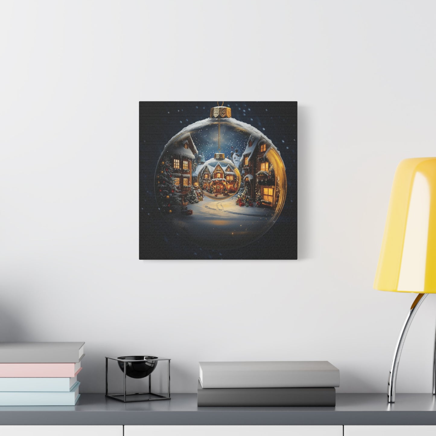 A World Within: Double-Ornament Christmas Canvas