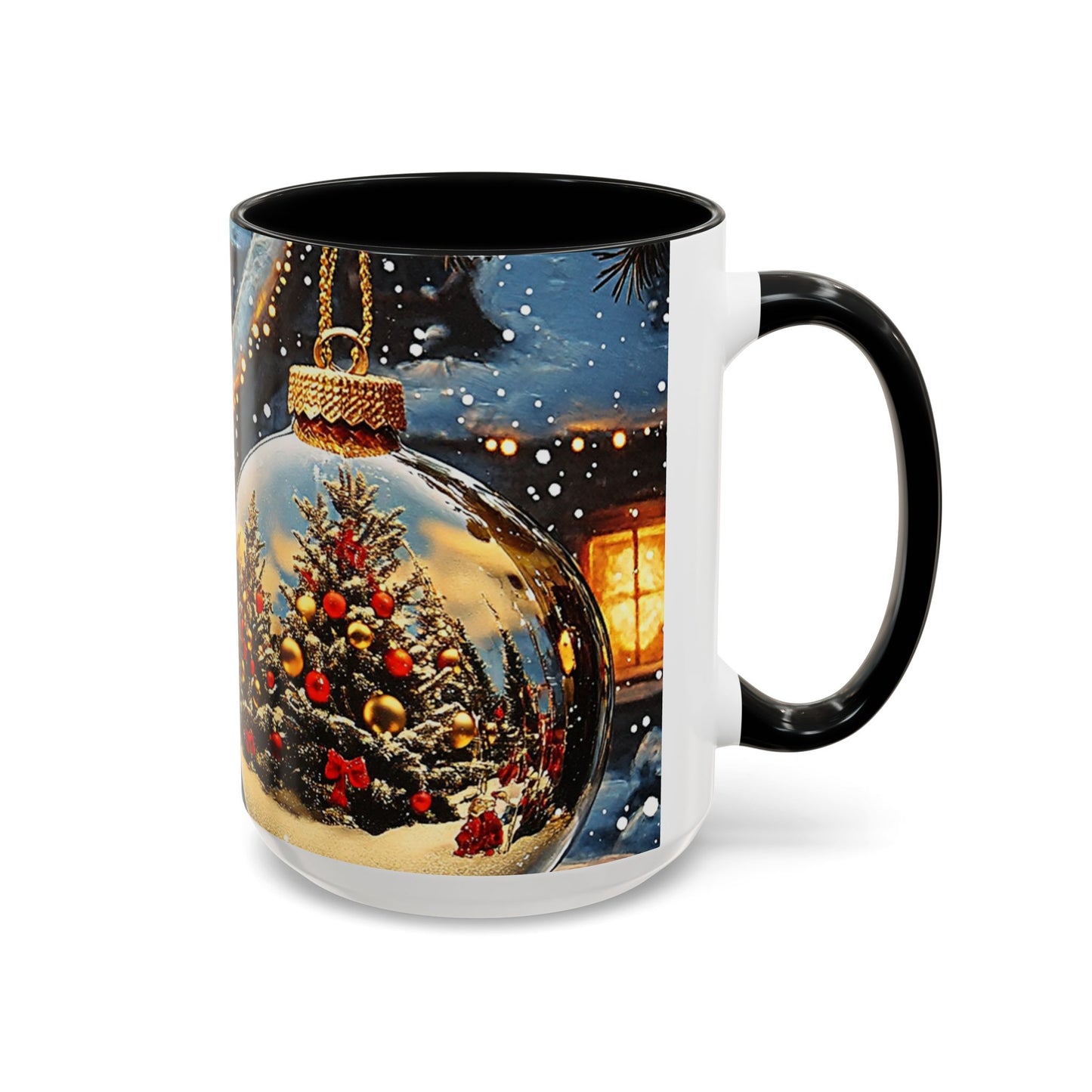 Festive Reflection of Christmas Trees - Ceramic Mug