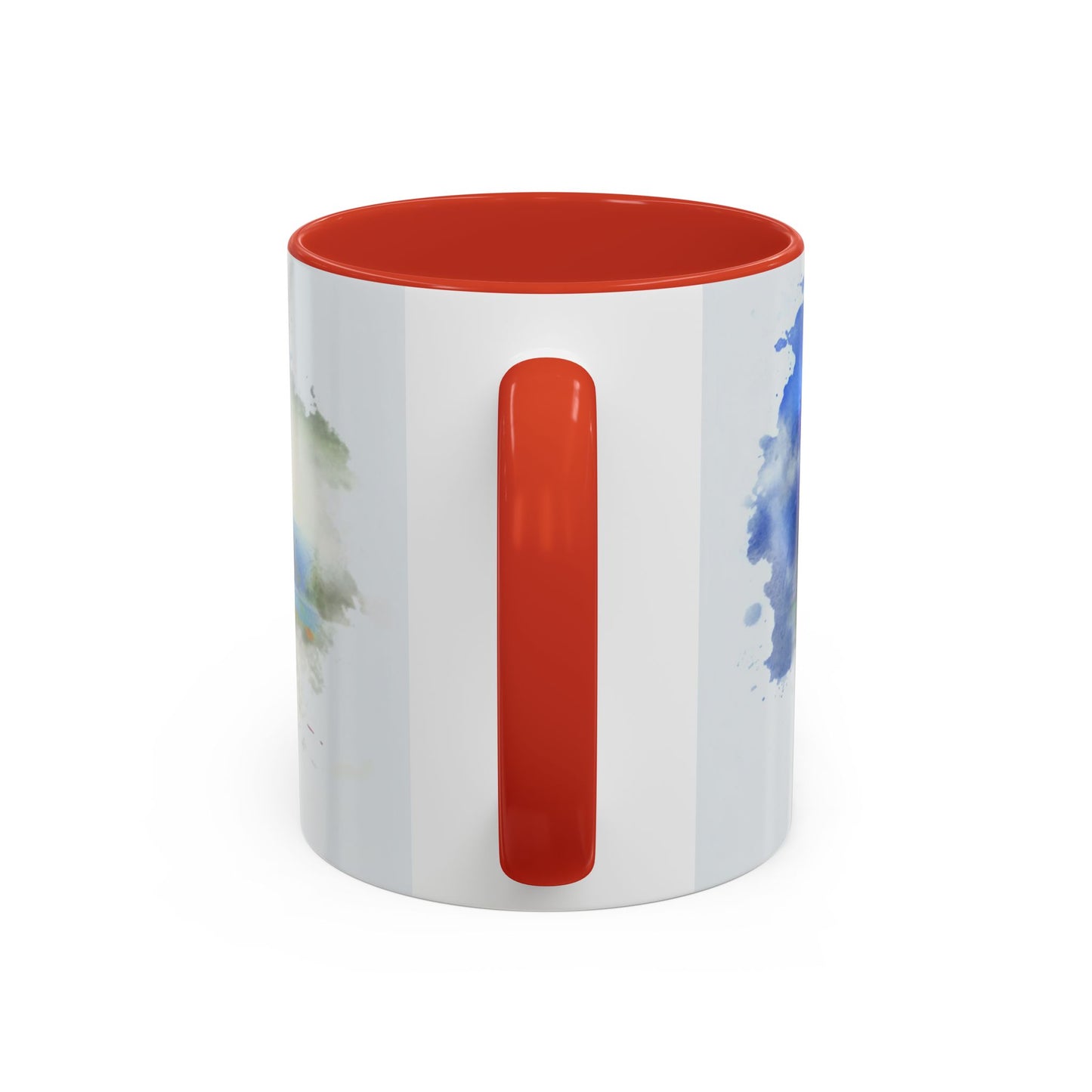 Lakeside Elegance Mug: Watercolor Scenic Design