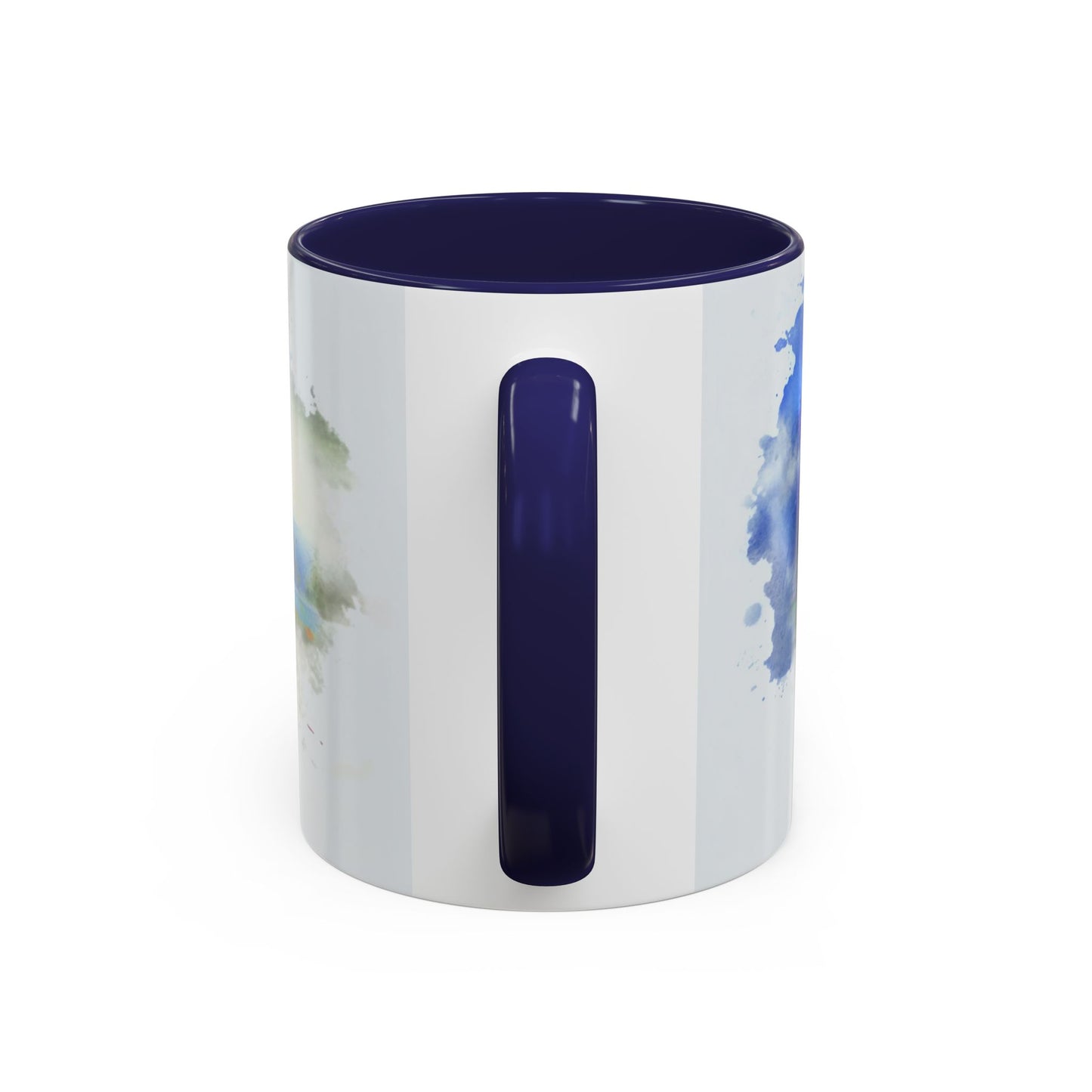 Lakeside Elegance Mug: Watercolor Scenic Design