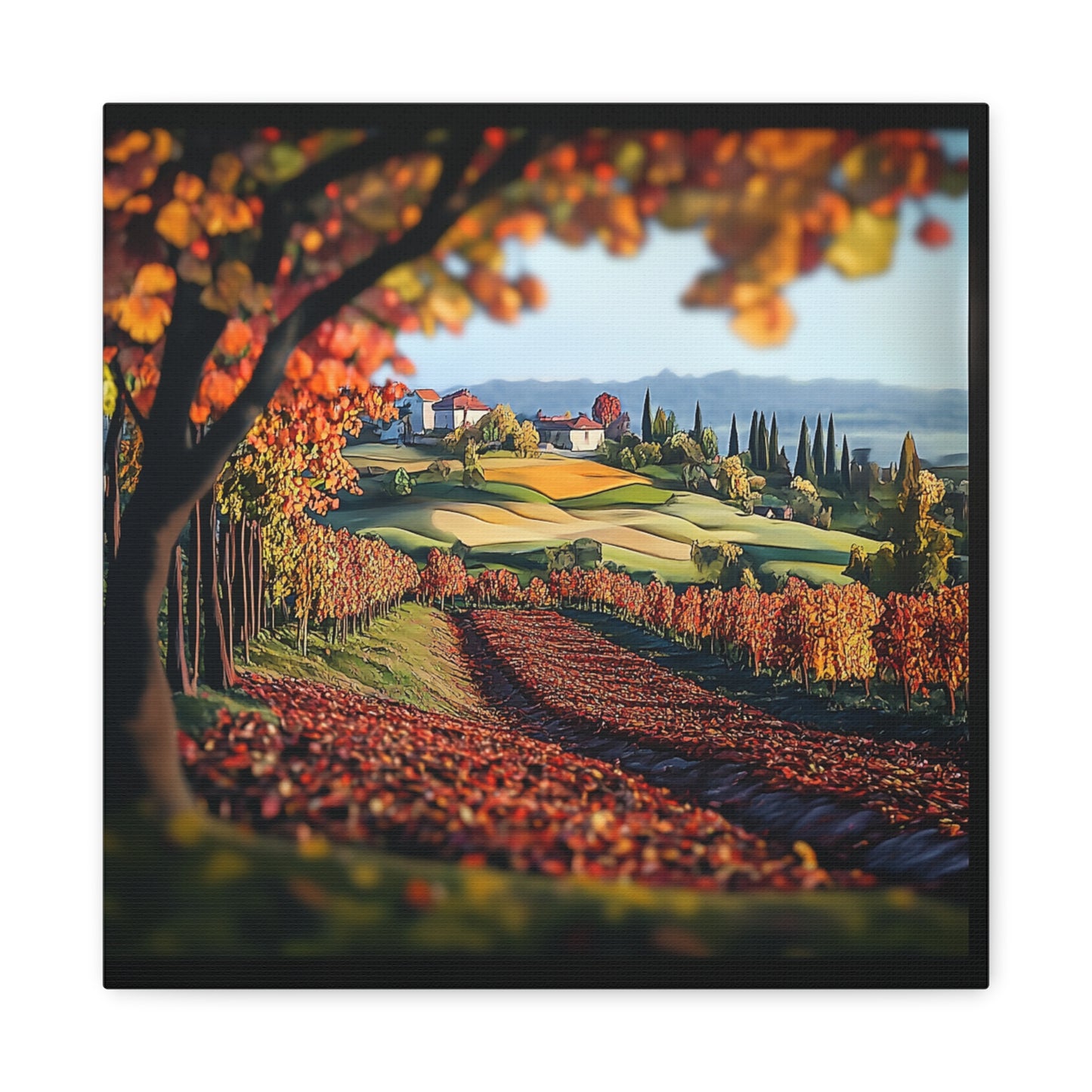 Italian Vineyard Glow Canvas – Evoke the Beauty of Piedmont and Tuscany