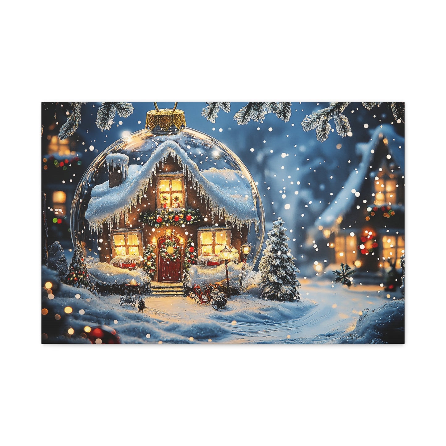 Snow Globe Winter Wonderland Canva: Capture the Magic of Christmas!