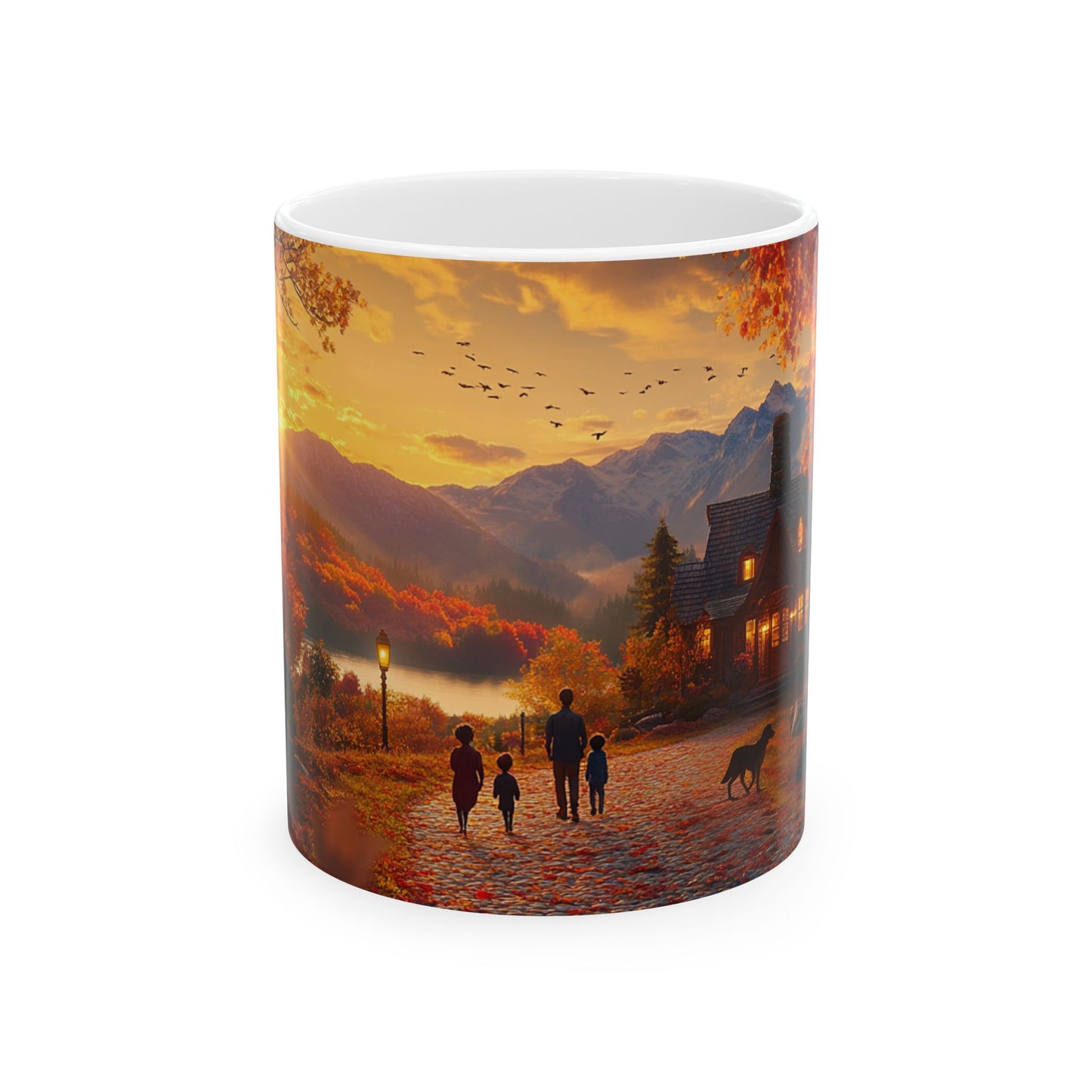 Autumn Pathway Ceramic Mug – A Cozy Fall Moment