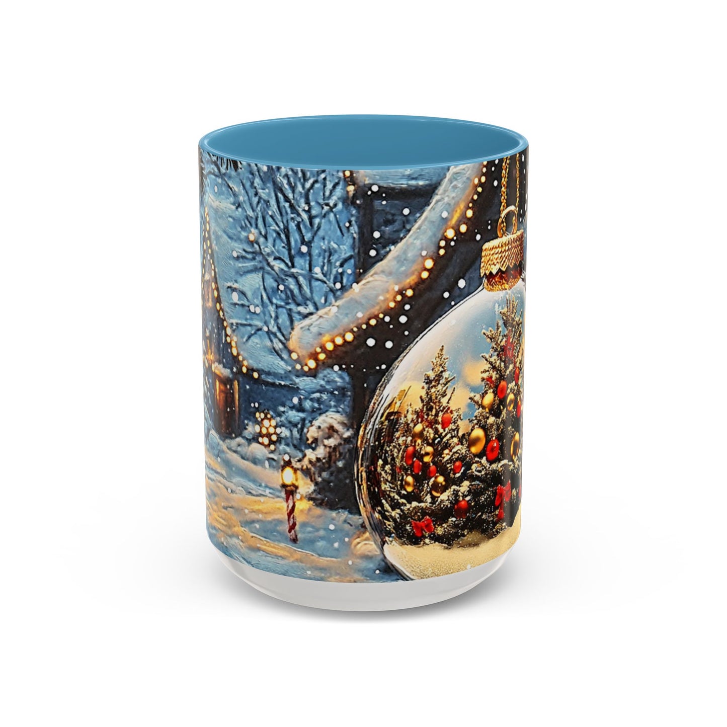 Festive Reflection of Christmas Trees - Ceramic Mug