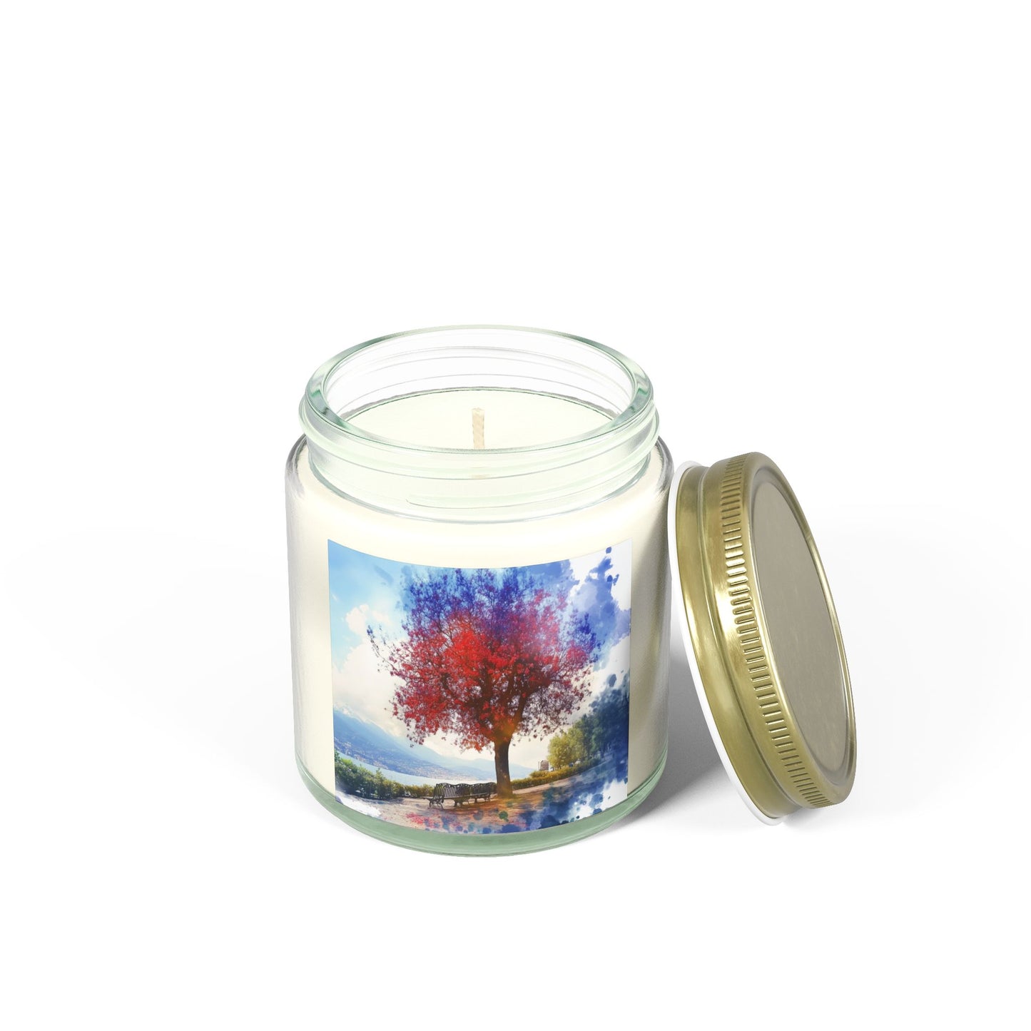 Hand-Poured Scented Candle: Tranquil Autumn Lakeside