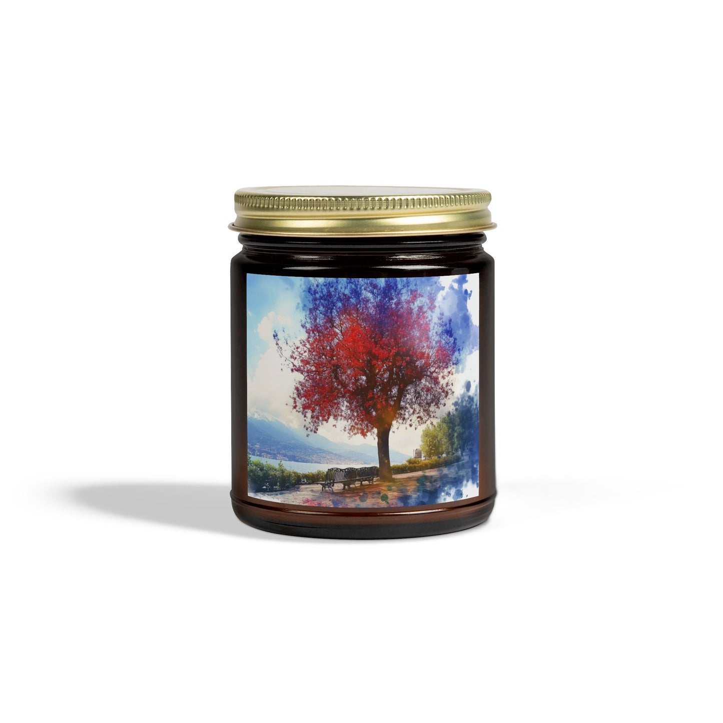 Hand-Poured Scented Candle: Tranquil Autumn Lakeside