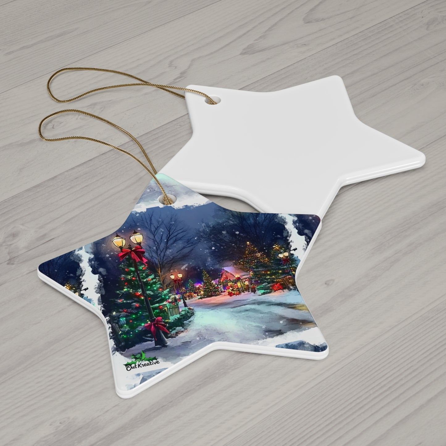 4 shapes - Christmas Ceramic Ornament