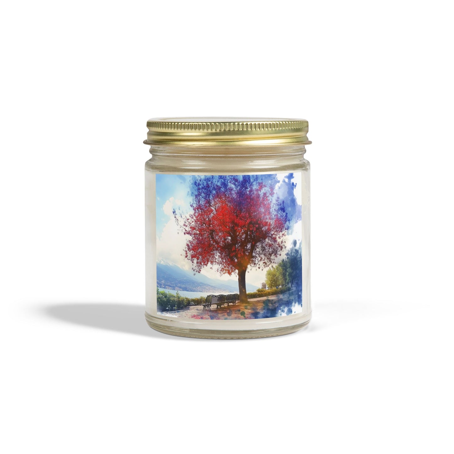 Hand-Poured Scented Candle: Tranquil Autumn Lakeside