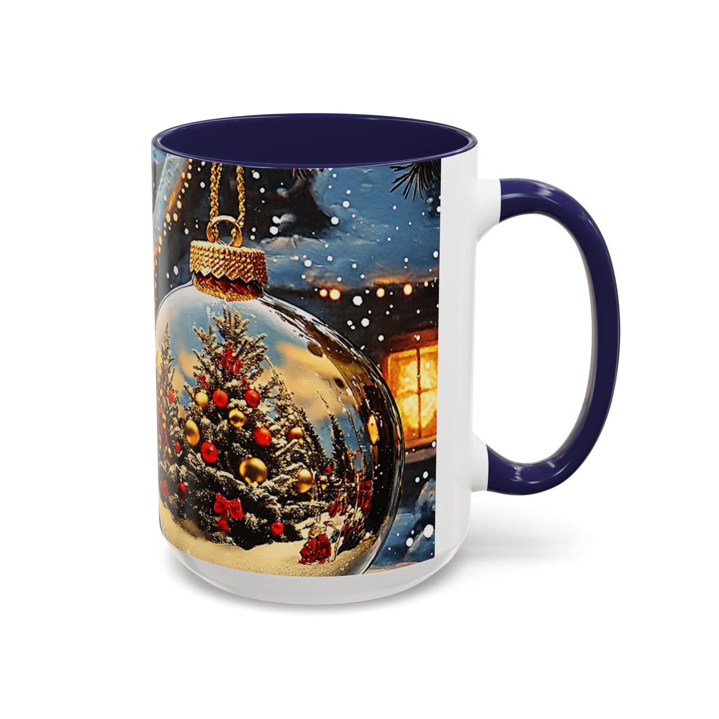 Festive Reflection of Christmas Trees - Ceramic Mug