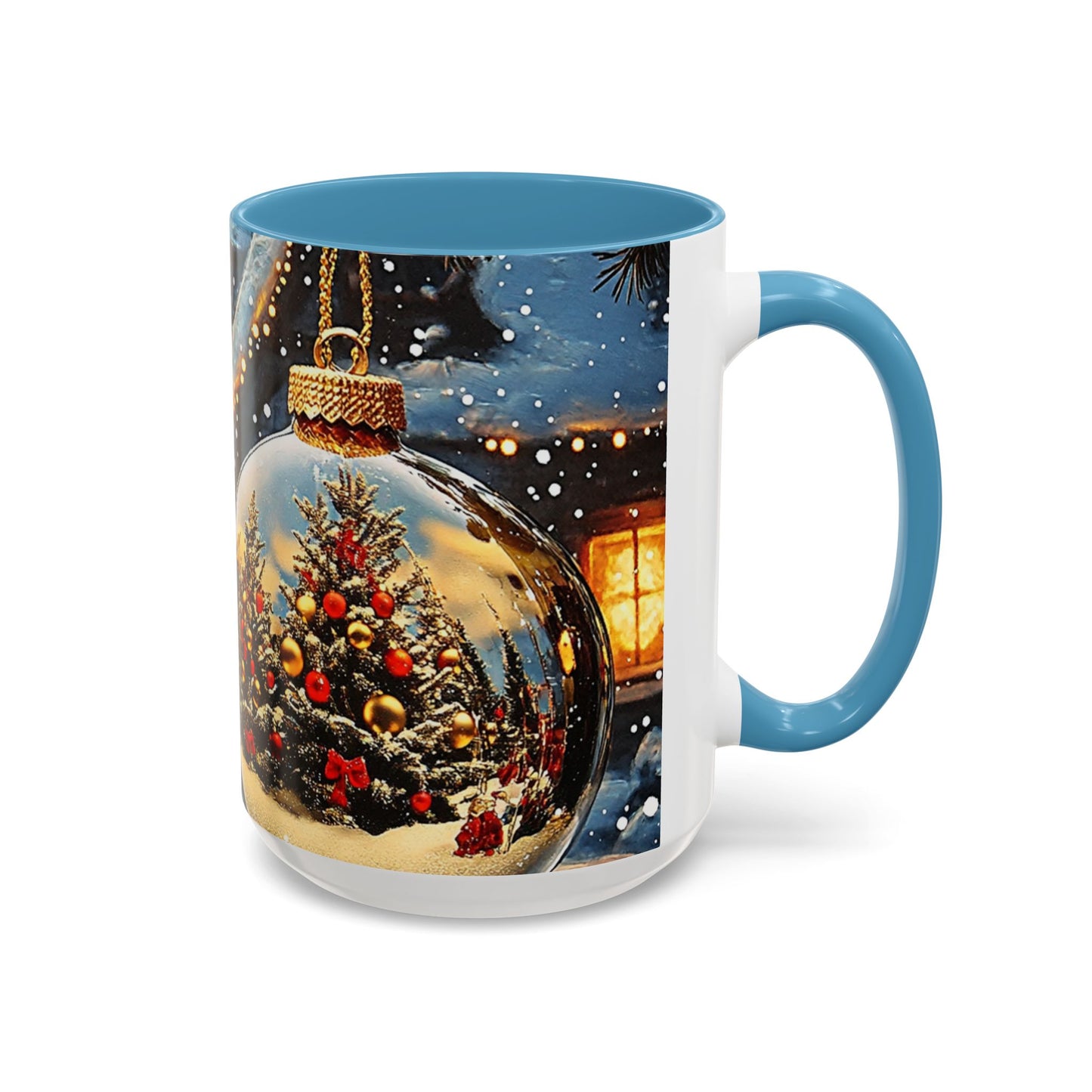 Festive Reflection of Christmas Trees - Ceramic Mug