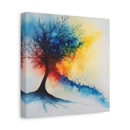 Abstract Tree of Life Matte Canvas Wall Art  Stretched 1.25" Frame