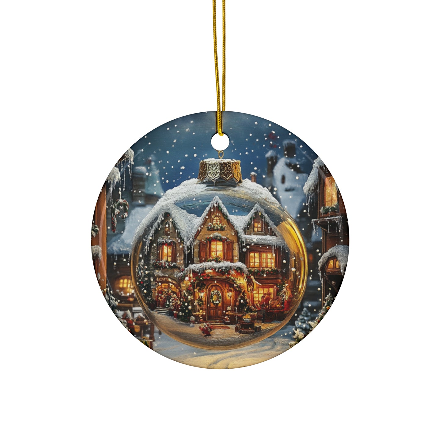 Timeless Christmas Ornament, 4 Shapes