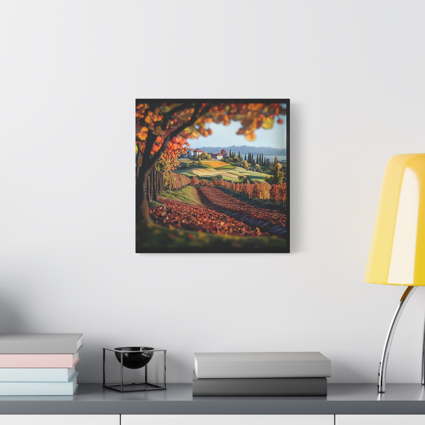 Italian Vineyard Glow Canvas – Evoke the Beauty of Piedmont and Tuscany