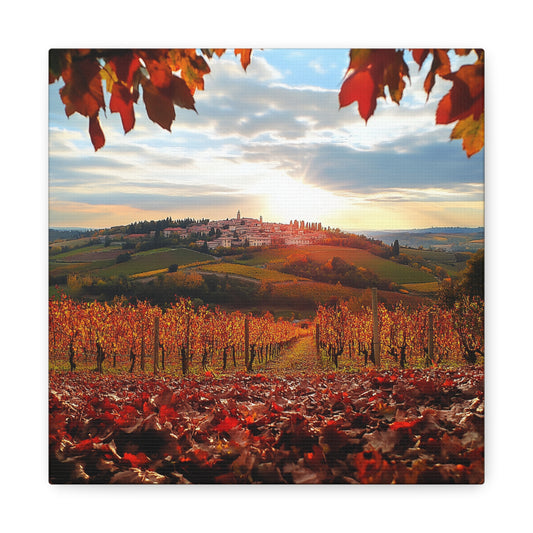 Piedmont Sunset Bliss Canvas – Add a Touch of Italian Warmth to Your Walls