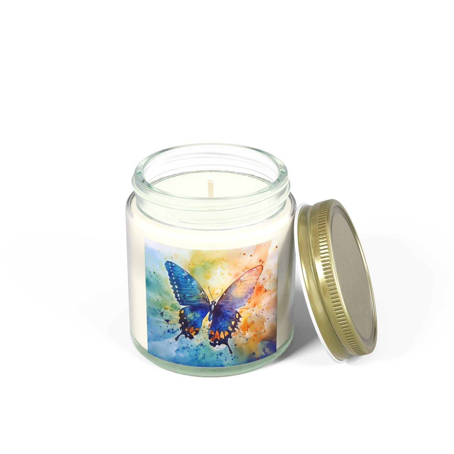 Elegant Watercolor Butterfly Candle – A Touch of Nature's Grace