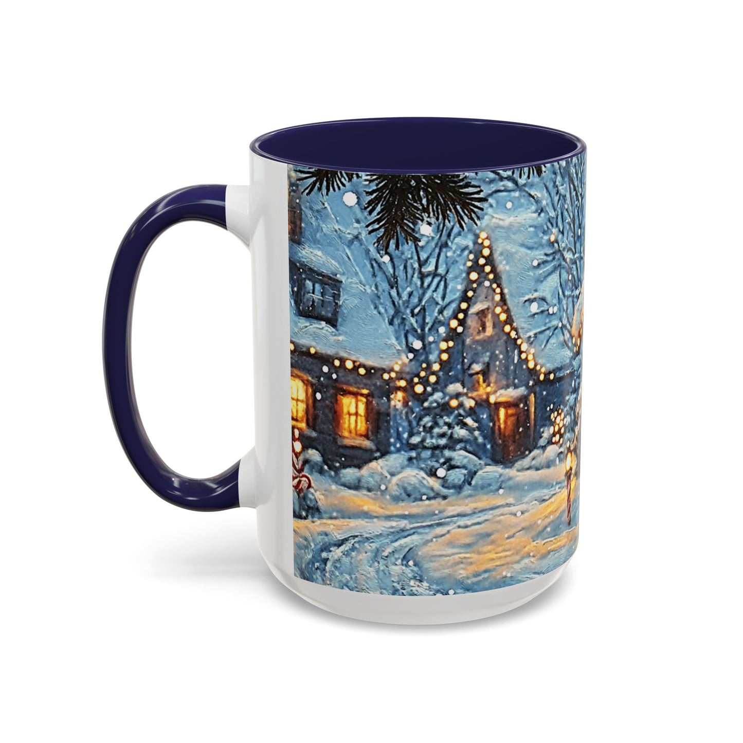 Festive Reflection of Christmas Trees - Ceramic Mug