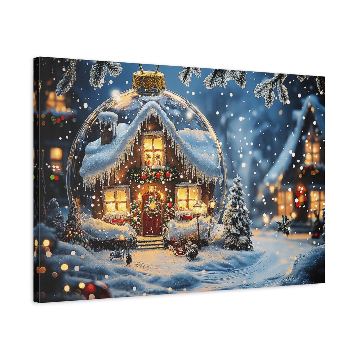 Snow Globe Winter Wonderland Canva: Capture the Magic of Christmas!