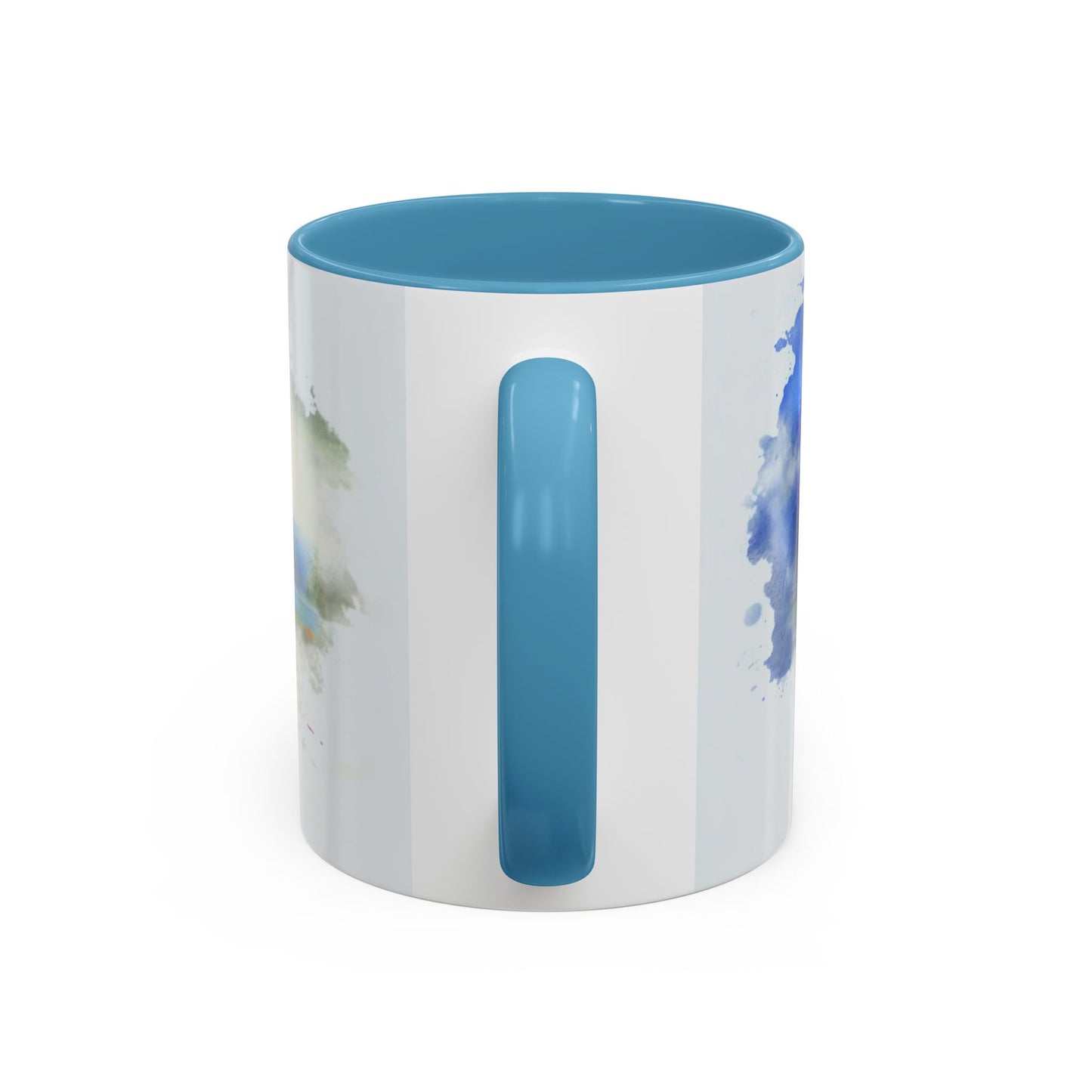 Lakeside Elegance Mug: Watercolor Scenic Design