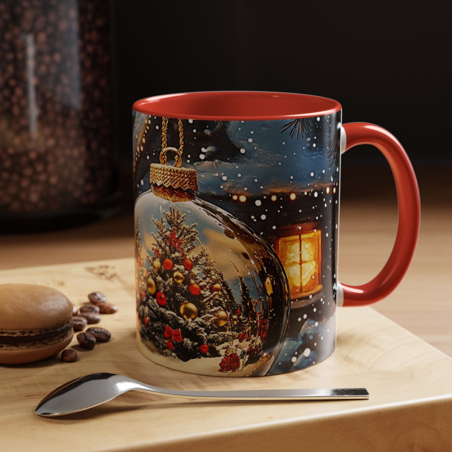 Festive Reflection of Christmas Trees - Ceramic Mug