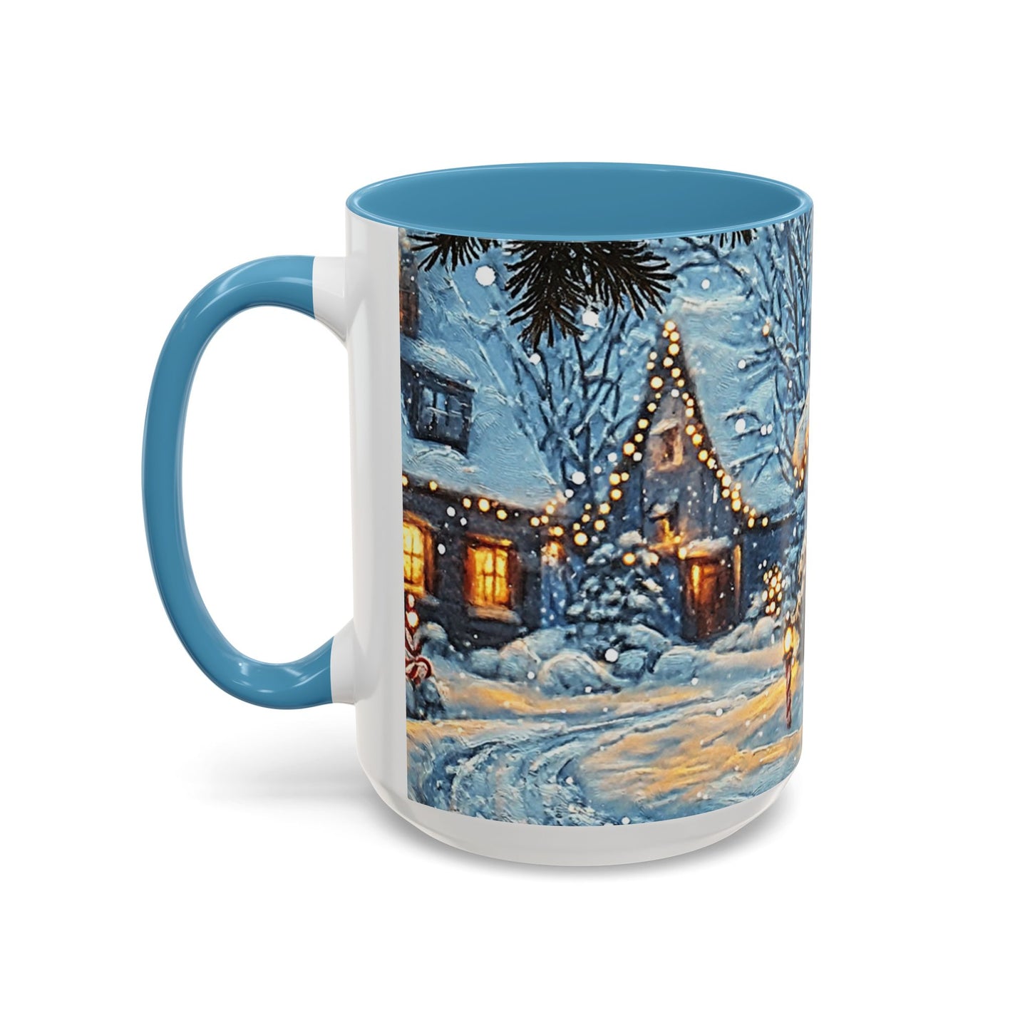 Festive Reflection of Christmas Trees - Ceramic Mug