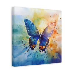 Vibrant Butterfly - Watercolor Matte Canvas Wall Art  Stretched 1.25" Frame - Image 6