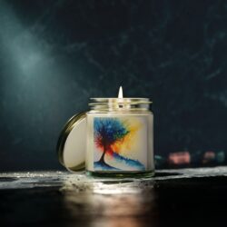 Vivid Abstract Watercolor Candle – Add an Artistic Touch - Image 7