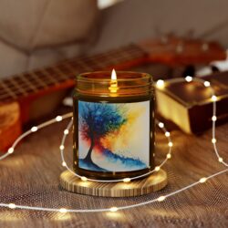 Vivid Abstract Watercolor Candle – Add an Artistic Touch - Image 36
