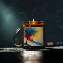 Vivid Abstract Watercolor Candle – Add an Artistic Touch - Image 35