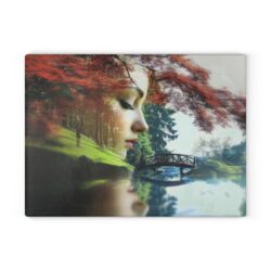 Serenity in Nature Glass Cutting Board: Art Meets Functionality - Image 5