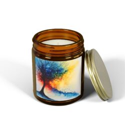 Vivid Abstract Watercolor Candle – Add an Artistic Touch - Image 38
