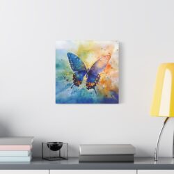 Vibrant Butterfly - Watercolor Matte Canvas Wall Art  Stretched 1.25" Frame - Image 9