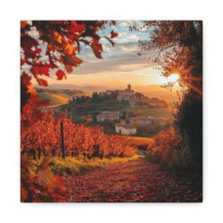 Enchanting Piedmont Sunset Canvas – A Touch of Italian Elegance - Image 4