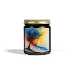 Vivid Abstract Watercolor Candle – Add an Artistic Touch - Image 32