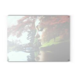 Serenity in Nature Glass Cutting Board: Art Meets Functionality - Image 6