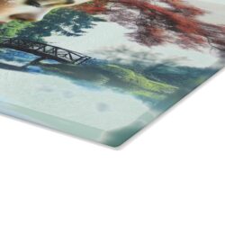 Serenity in Nature Glass Cutting Board: Art Meets Functionality - Image 7