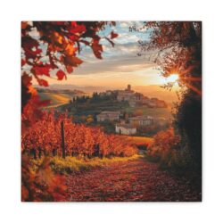 Enchanting Piedmont Sunset Canvas – A Touch of Italian Elegance - Image 8