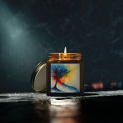 Vivid Abstract Watercolor Candle – Add an Artistic Touch - Image 30