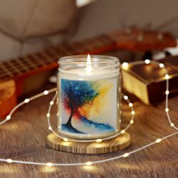 Vivid Abstract Watercolor Candle – Add an Artistic Touch - Image 18