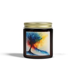 Vivid Abstract Watercolor Candle – Add an Artistic Touch - Image 27