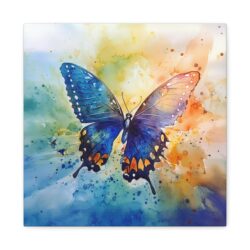 Vibrant Butterfly - Watercolor Matte Canvas Wall Art  Stretched 1.25" Frame - Image 8